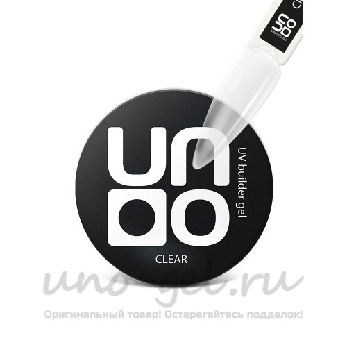 UNO, Прозрачный моделирующий гель Clear, 15 мл