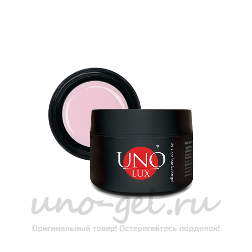 Uno Lux, Моделирующий прозрачно-розовый гель Forma Gel Fiberglass "Light Rose", 50 г