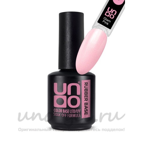 UNO, Камуфлирующая база Rubber Color Base Gel Glam Pink, 12 г